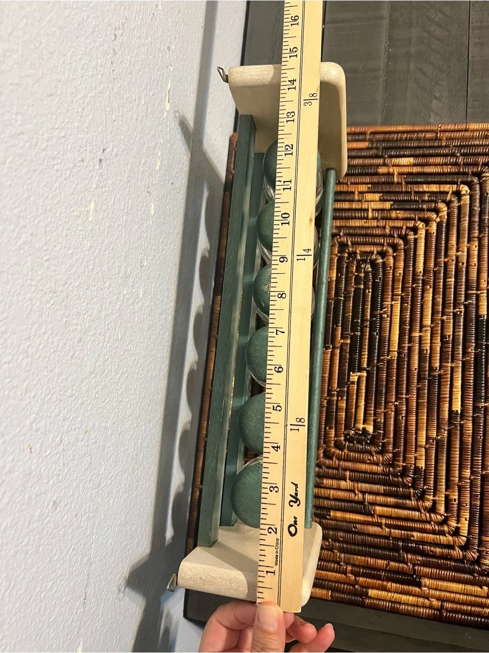 Wooden Spice Rack Kitchen organizer 6 Bottles